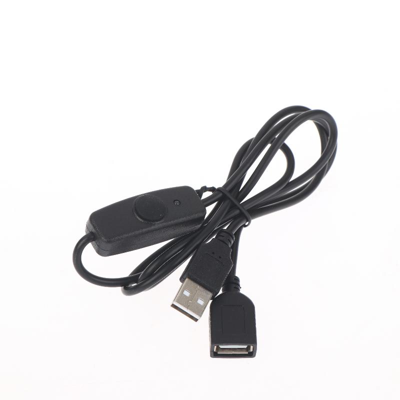 1Pcs Usb Extension Cable With On Off Switch Led Indicator For Raspberry Pi Pc Usb Fan Led Lamp Data Sync Usb 2.0 Extender Cord