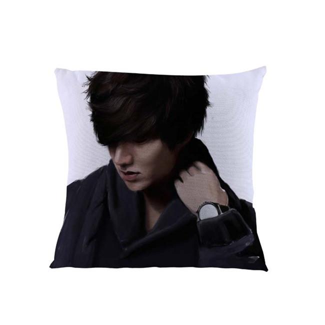 Korea Celebrity Series Sofa Throw Pillows Handsome Lee Min Ho 45X45Cm Cotton Linen Pillowsham Decorative Cushion Without Filling