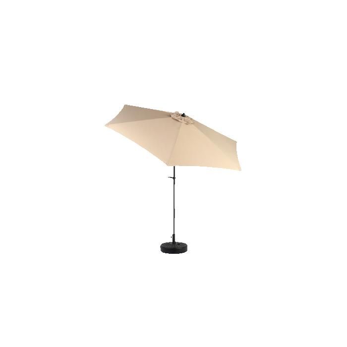 Parasol extérieur rectangulaire double face de 2,7 m avec manivelle (kaki) (sans pied)