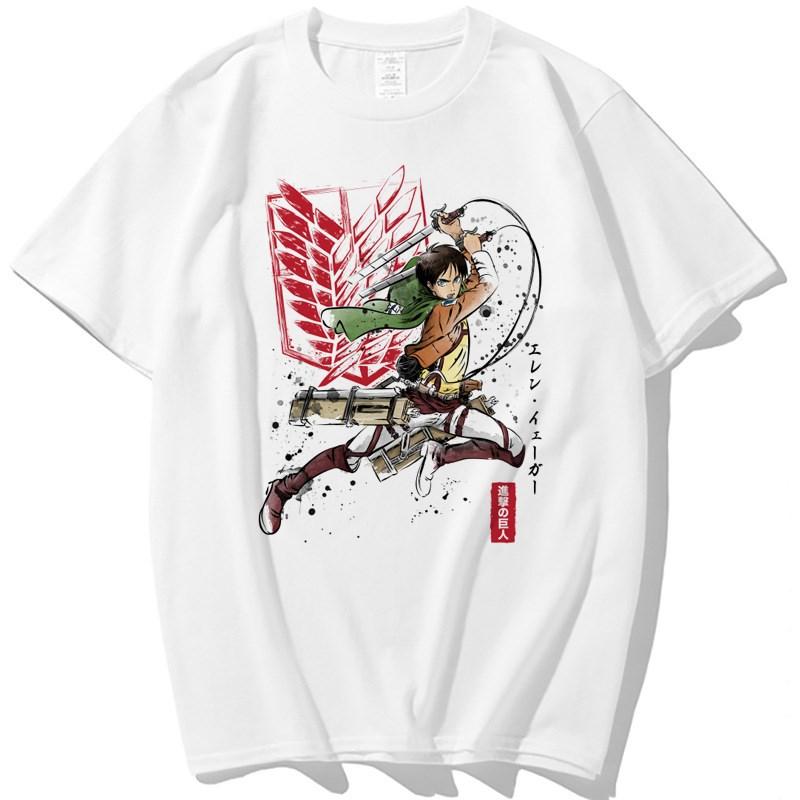 Anime Attack on Titan Print T-Shirt Peripheral Short Sleeve Summer New Men's and Women's Streetwear