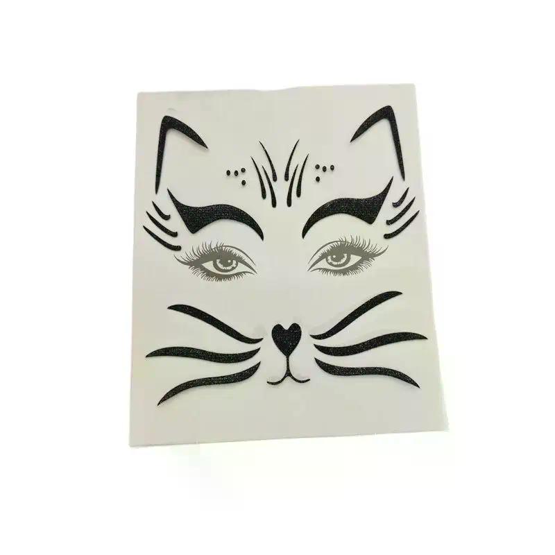 Cat Stickers Animal Face Makeup for Halloween Facial Decoration, Party Decorations, Carnival/Mardi Gras/Masquerade