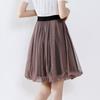 Fashion Tulle Skirt Pleated Tutu Skirts Womens Lolita Petticoat Bridesmaids Midi Skirt