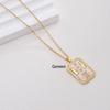 Neck Jewelry 12 Constellation Necklace Zircon Zodiac Pendant Necklace Retro Clavicle Chain  Gifts