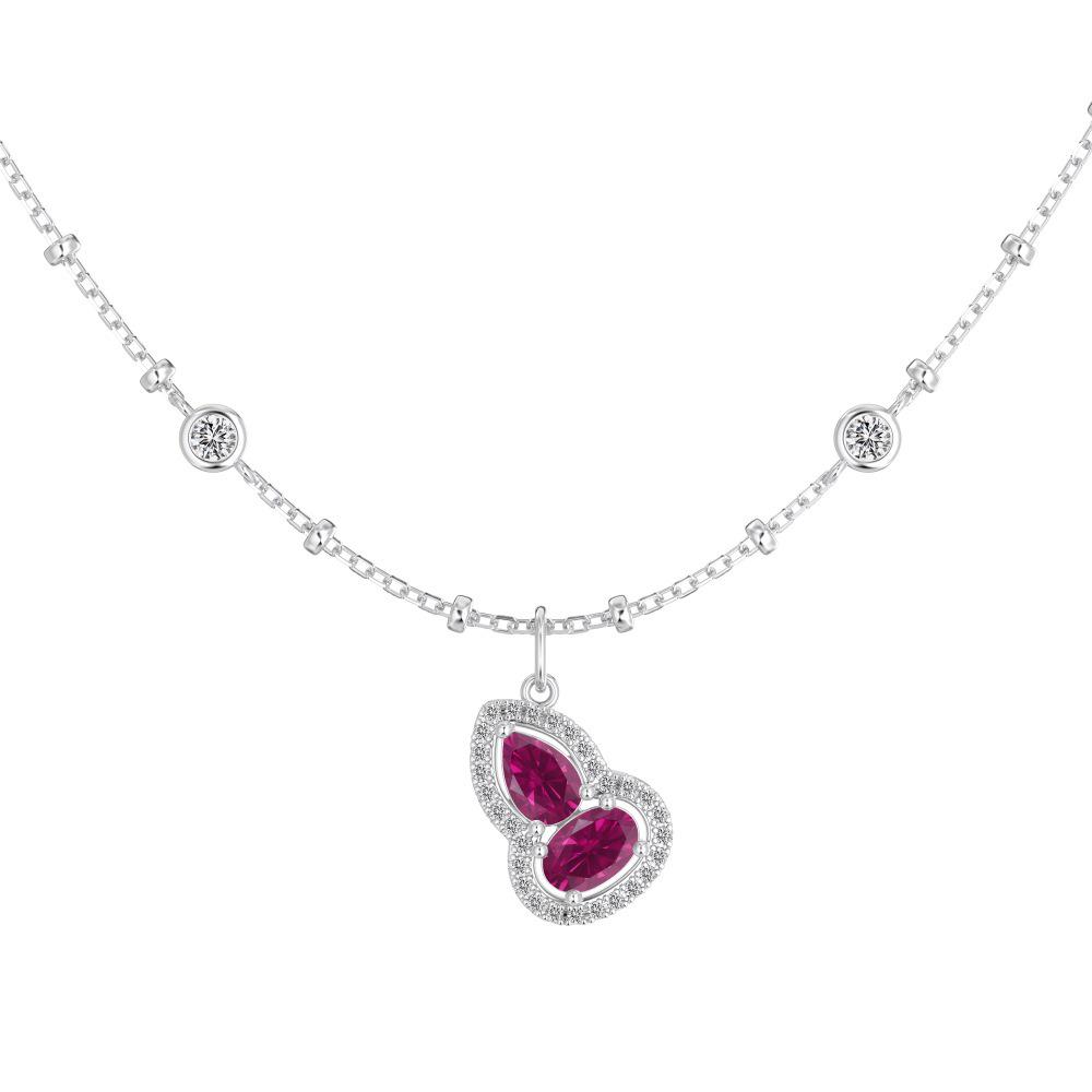 

Exquisite S925 Sterling Silver Gourd Design Necklace for Women - Perfect New Year Gift 925 Silver