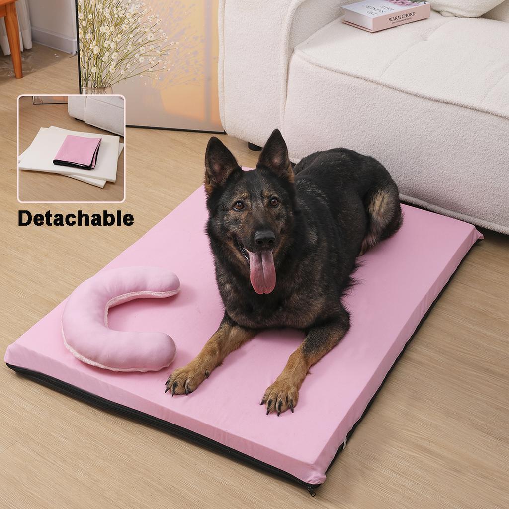 Double-sided Dog Bed for Large Dog Cushion Summer Cooling Dog Bed Winter Warm Cat Bed Detachable Cat Mat All Season Pet Bed