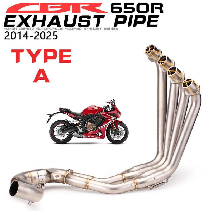 For HONDA CBR650R CB650R CBR650F CB650F 2014-2025 Motorcycle Exhaust  Stainless Titanium Alloy Escape Front Link Pipe 51mm