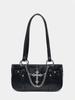 Cool niche new chain bag, locomotive armpit bag, high-end shoulder handbag.