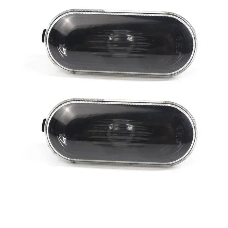 

2pcs Car Side Marker Light Shell Auto Turn Signal Lamp Warning Lights Compatible for Volkswagen Golf 4 Mk4 Bora Vento Seat Jetta 2Pcs Black