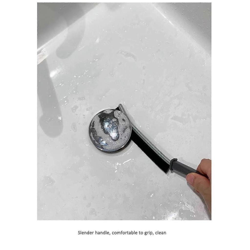 2PCS Multifunctional Floor Seam Brush, New 2 in 1 Clip Hair Window Cleaning Brush for Wall, Bathroom Corner Gap Brush Crevice Cleaning Brush