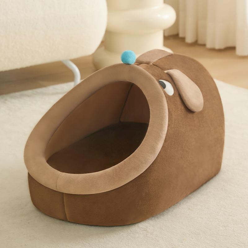 Doghouse Warm In Winter and Universal Detachable and Washable House Villa House Small Dog Teddy Closed Pet Cat