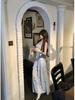 Versatile Blue Spaghetti Strap Dress: Sweet & Spicy Waist-Cinching A-Line Summer Design