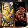 Handyhülle Für Oppo A17 A31 A54 A57 A78 A79 A80 A98 Find X5 X6 Reno 7 8 10 11 12 13 F Pro 5G Weiche TPU Hülle Hahn Hühnchen