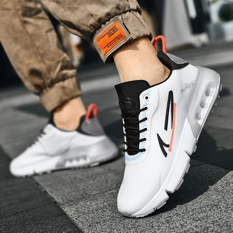 New Men Marathon Air Cushion Running Athletic Sneakers Comfortable Sports Lightweight Breathable Sneakers Women Training Shoes