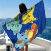 Trendy Pokemon Print Beach Towel,Soft Microfiber Lightweight Quick Dry,Oversized for Travel Camping,Pikachu&Decor Towel for Kids