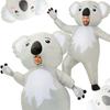 Inflatable Koala Bear Costume for Halloween Party Self-inflating J IV 7 E