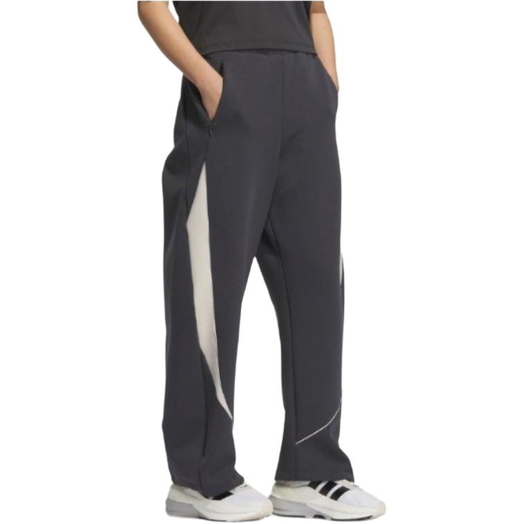 adidas Comfortable Versatile Fashion Loose Knit Sports Pants Women Bottoms Carbon-Black KC0303