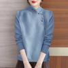 Women S Fleece Lined Thick Long Sleeve T Shirt Chinese Style Base Layer