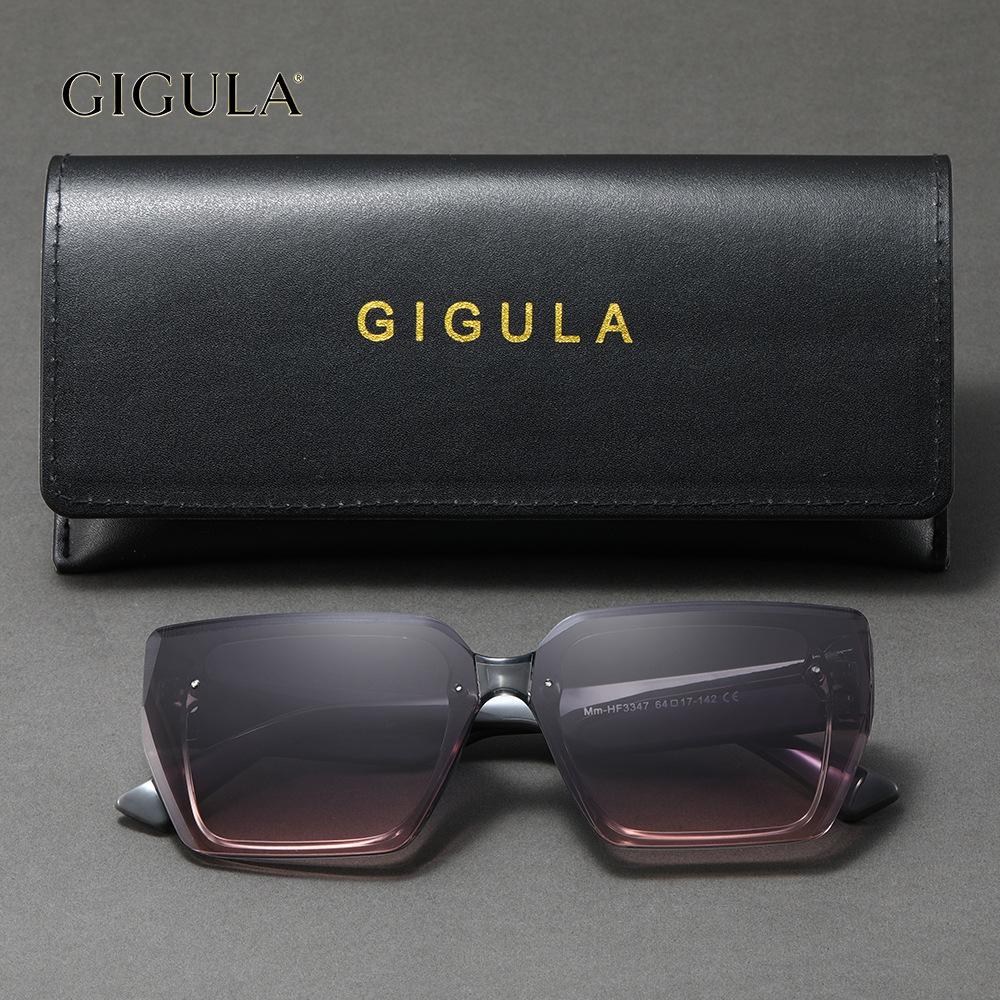 Retro square large frame sunglasses women's high-end sunglasses UV-proof glasses