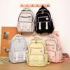 Korean Version Ins College Style High-value Junior High School Student Backpack Female Sweet Candy Color Girl Burden Reduction Student Schoolbag