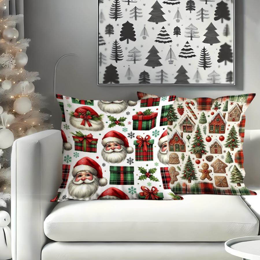 New Christmas Pillow Cases Living Room Printed Decorative Pillow Cases Home Christmas Pillow Cases