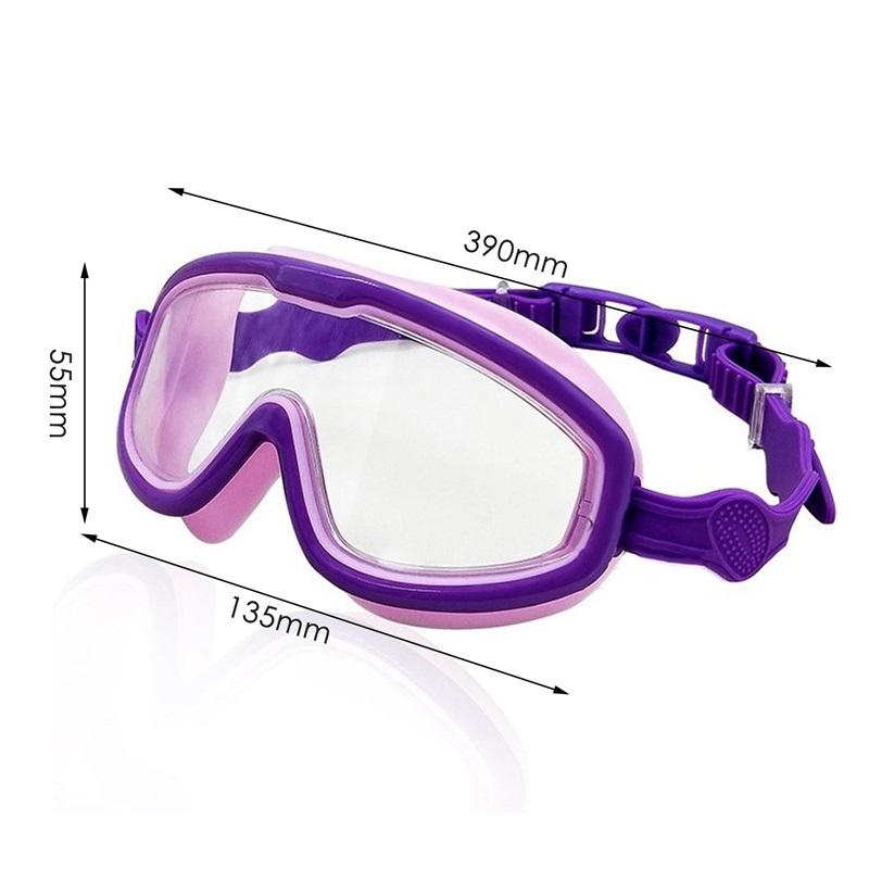 Big Frame Kids Swim Goggles Anti Fog Wide View Swimming Gear for Boys Girls Children Glasses for Swimming Pool