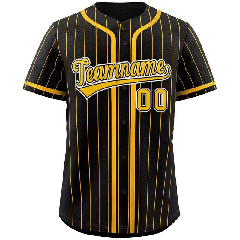 Men's and Women's Fashion Baseball Jerseys, Hip-hop Sports Buttons, Cardigan, Striped Letter Print Short-sleeved Top