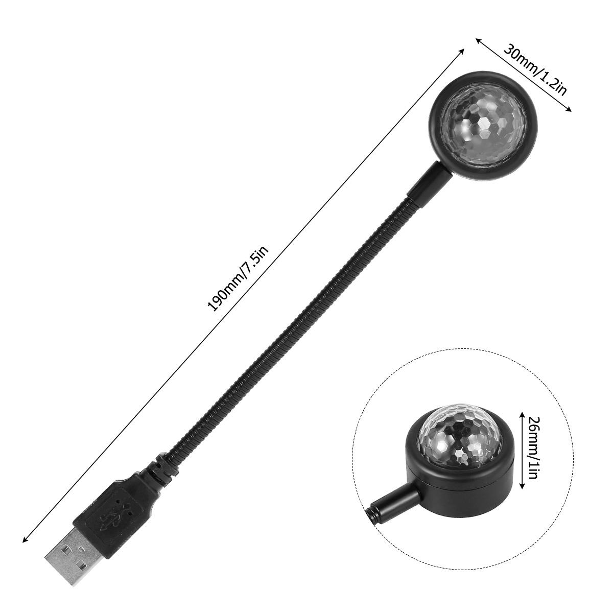 

Car Roof Projector Light Sound Activated USB Car Ambient Light with 4 Light Colors Multiple-Mode LED Car Interior Decoration black