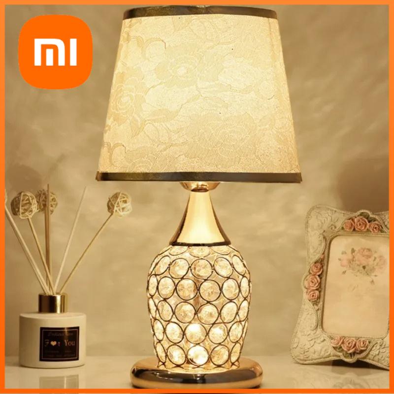 Xiaomi European-Style Crystal Table Lamp Ins Simple Modern Bedroom Warm Romantic Fashion Creative Decorative Bedside Lamp