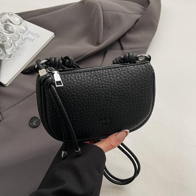 Women Fashionable Solid Color Crossbody Bag Exquisite Design Daily Commuting Casual Handbag