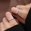 Luminous Cat & Dog Couple Rings: Cartoon Design, Adjustable, Perfect Valentine's Gift