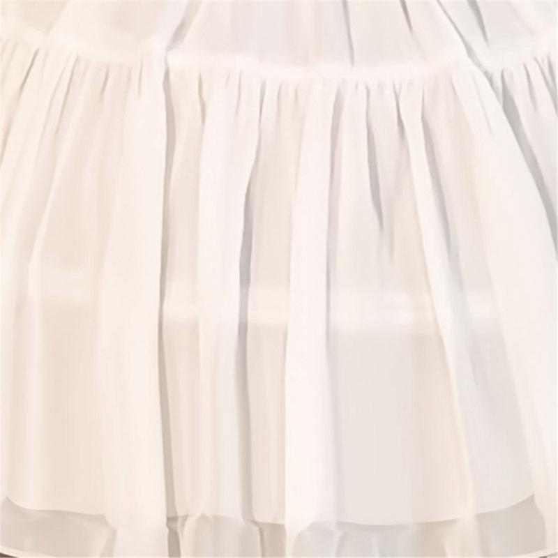 Sottogonna Crinolina Stile Principessa per Bambina Struttura con Cerchi in Acciaio Lunghezza 45 cm Sottoveste in Poliestere per Costumi Occasioni Speciali