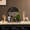 Bamboo Panda Decorative Ornament for Living Room, Office, or Entryway