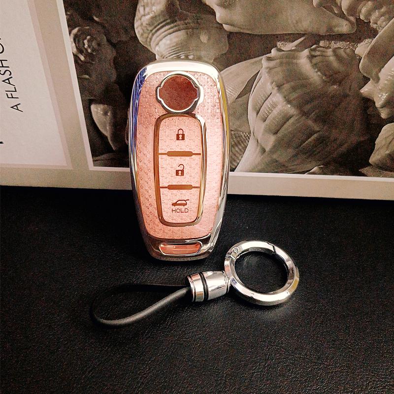 Luxury Key Case Tpu For Nissan Versa Maxima Rogue Armada Sentra Qashqai X-Trail 3 4 Button Remote Car Key Case Cover