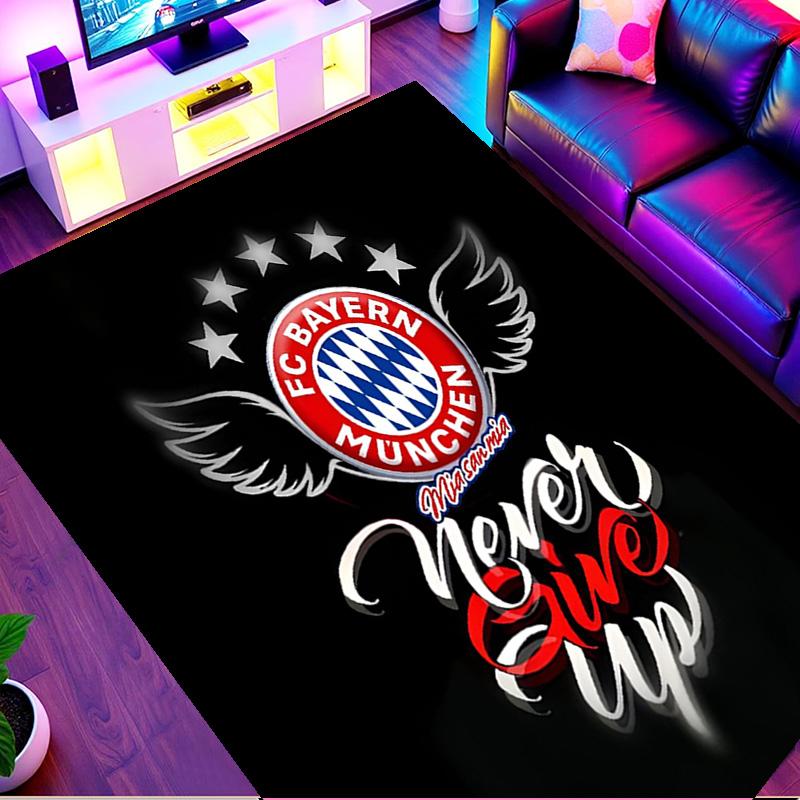 FC Bayern Motiv Teppich, Waschbarer Bodenläufer, Für Eingangsbereich Studentenwohnheim Waschküche Büro Arbeitszimmer, Heimdekoration Geburtstags-Weihnachtsgeschenk