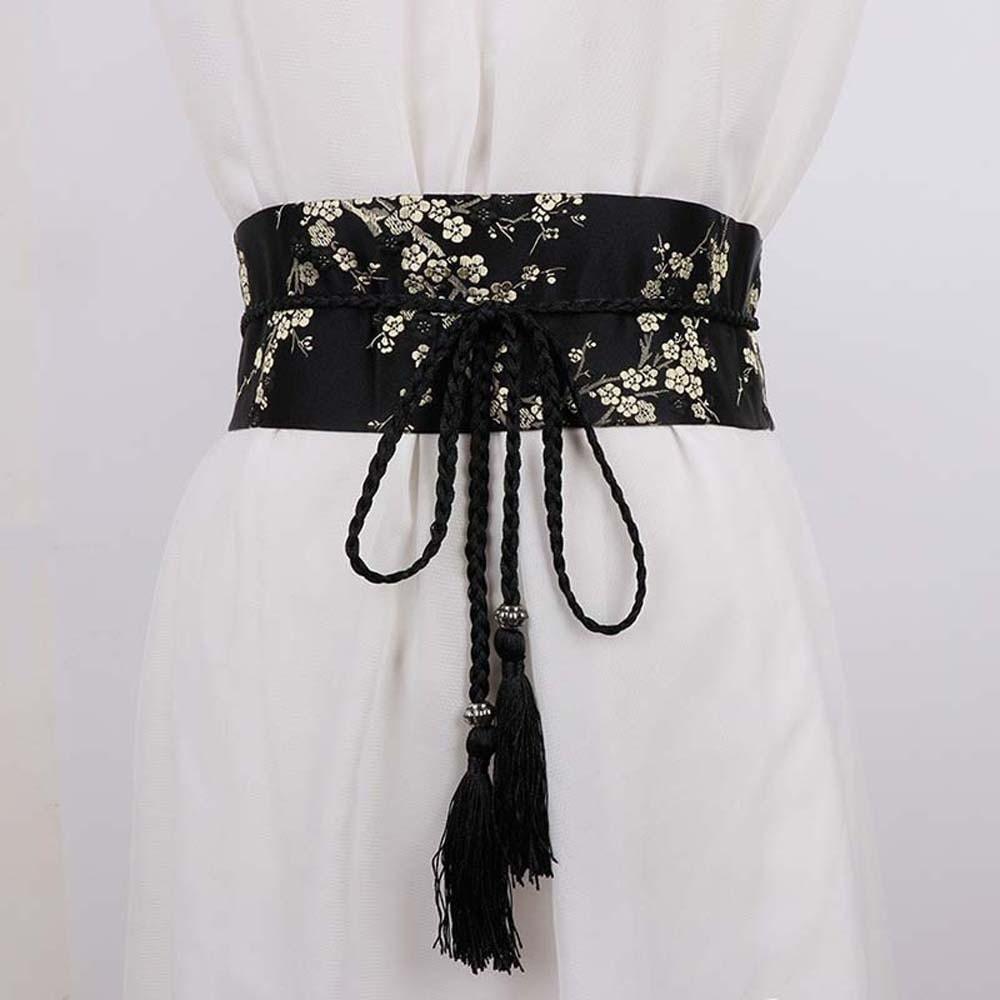 Embroidered Hanfu Waistband Retro-pattern Ethnic Girdle Embroidery Corset Kimono Match