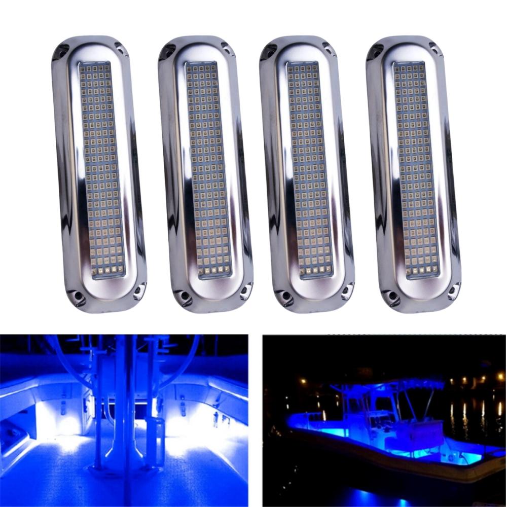 4PCS 120LED Underwater Boat Lights Led Waterproof Submersible LED Navigation Lights Marine Accessories Boats Lighting LED 12v/2v