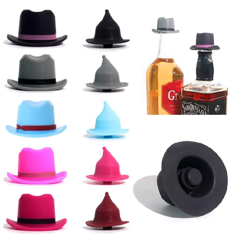 Champagne Sealers Reusable Champagne Bottle Stopper Hat Shaped Silicone Material