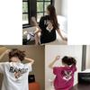 Anime Cartoon Cotton T Shirt For Women Summer Loose Fit Short Sleeve Casual Wear
