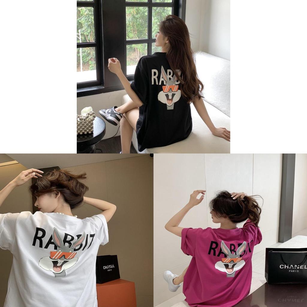 Anime Cartoon Cotton T Shirt For Women Summer Loose Fit Short Sleeve Casual Wear