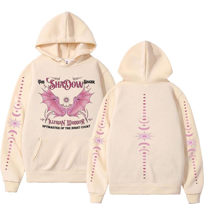 Shadowsinger Nachtgericht Kapuzenpullover ACOTAR Cassian Illyrisch Fledermausjungen Velaris Sweatshirt Herren Damen Freizeit Fleece Herbst/Winter Kapuzenpullover