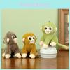 Adorable Small Plush Monkey Toy Soft Golden Snub-nosed Monkey Stuffed Animal Keychain Monkey Decoration For Kids Gift