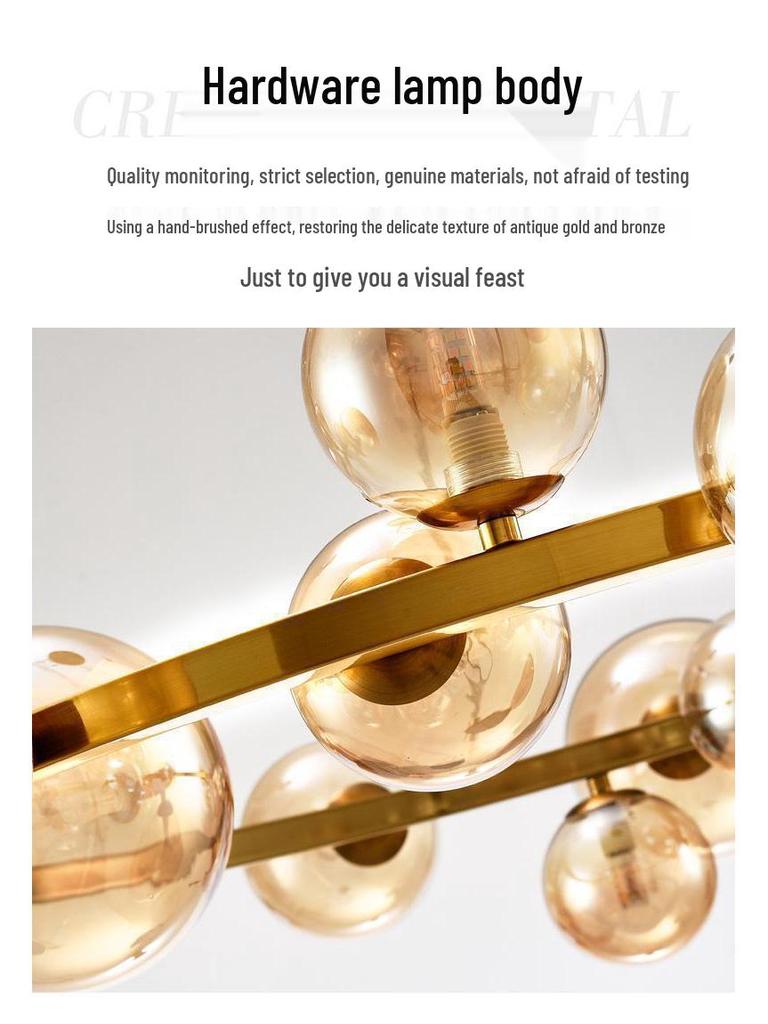 Nordic Modern Minimalist Magic Bean Art Glass Chandelier for Restaurant, Bedroom, or Showroom