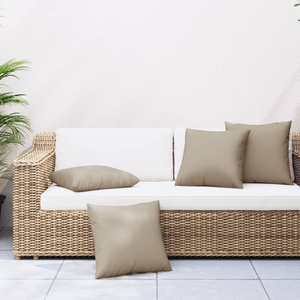 Sofa Cushions 4 Pcs. Taupe 40x40 Cm Fabric