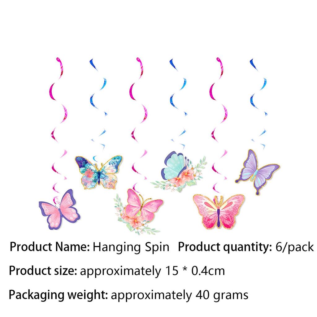 Butterfly Party Tableware Set: Plates, Napkins, Tablecloth for New Year, Spring, and Birthday Celebrations.