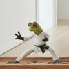 Taekwondo Frog Figurine Black Belt Green Frog Statue Resin Martial Arts Animal Sculpture
