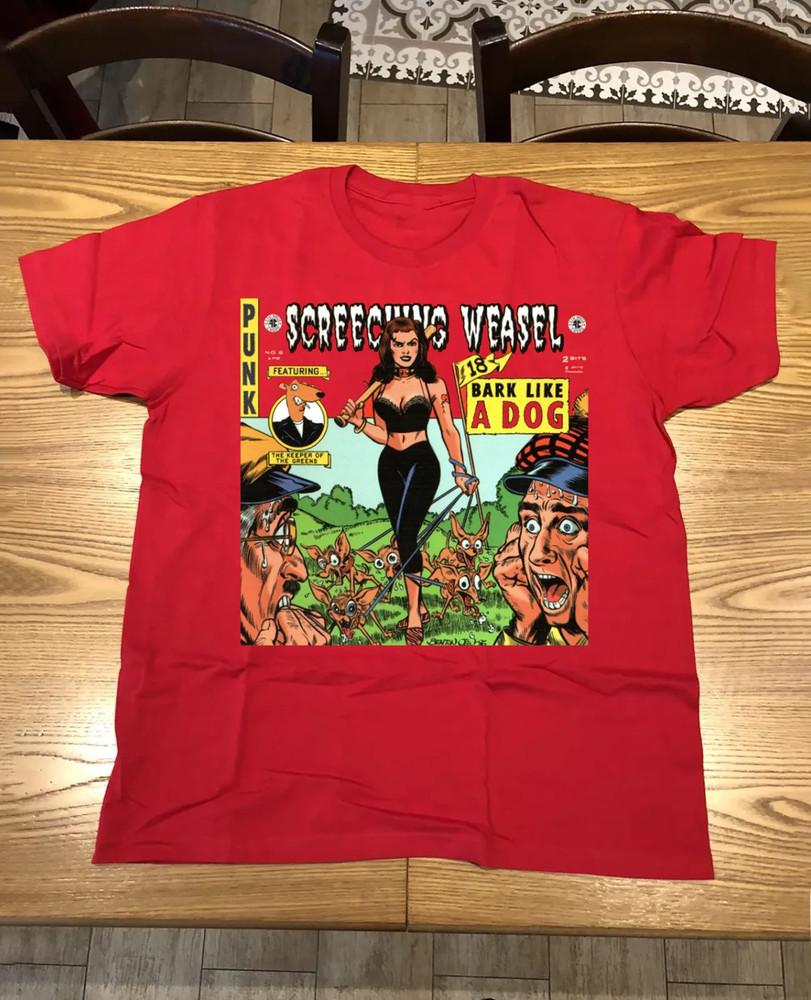 Пищащий Горностай Лает Как Собака Красная Хлопковая Футболка Полного Размера S-5XL Унисекс S