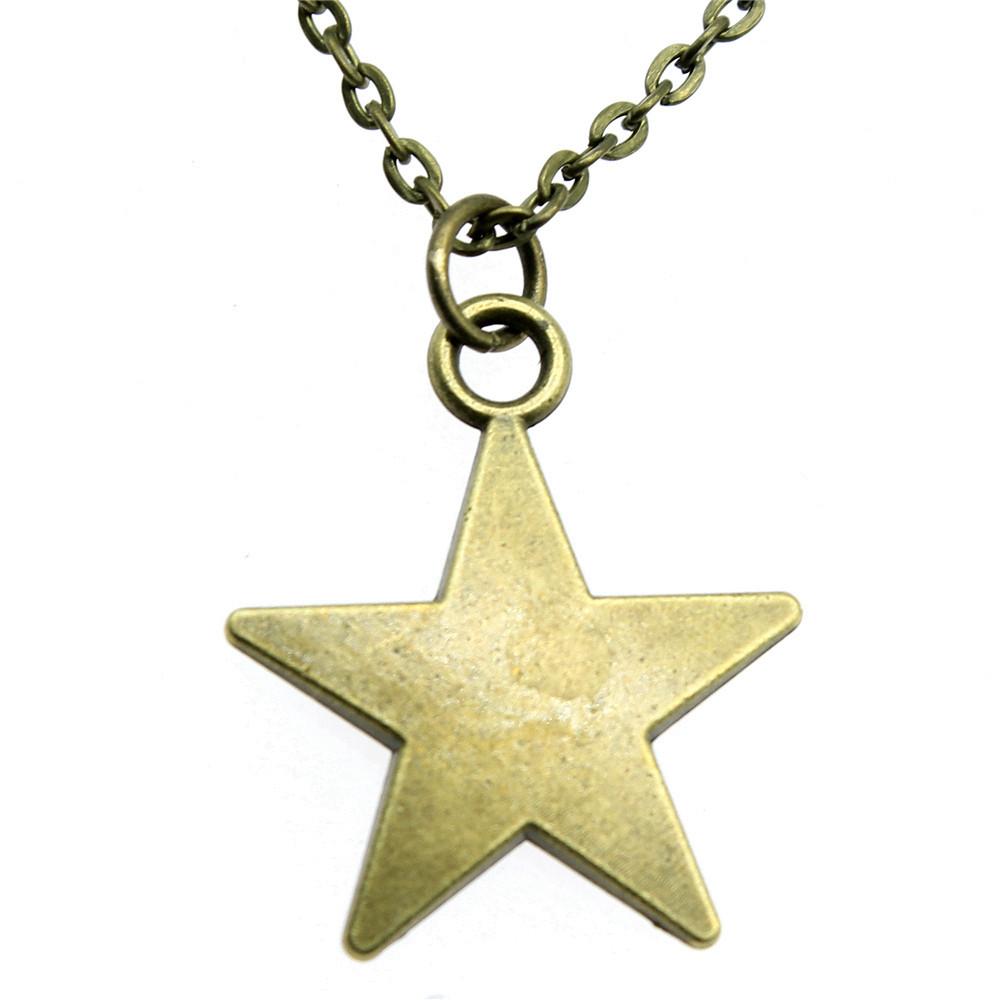 Hollow Charm Star Necklace Minimalist Geometric Pendant Celestial Aesthetic Jewelry 43cm Chain