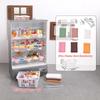 1/12 Scale Dollhouse Miniature Refrigerator Realistic Kitchen Display Furniture with Tiny Food Accessories for Kids Play