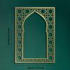 1PC Stunning Islamic Wall Art: Metal Home Decor Masterpiece. Arabic Design Panel Exudes Elegance. Ideal As an Interior Sign.