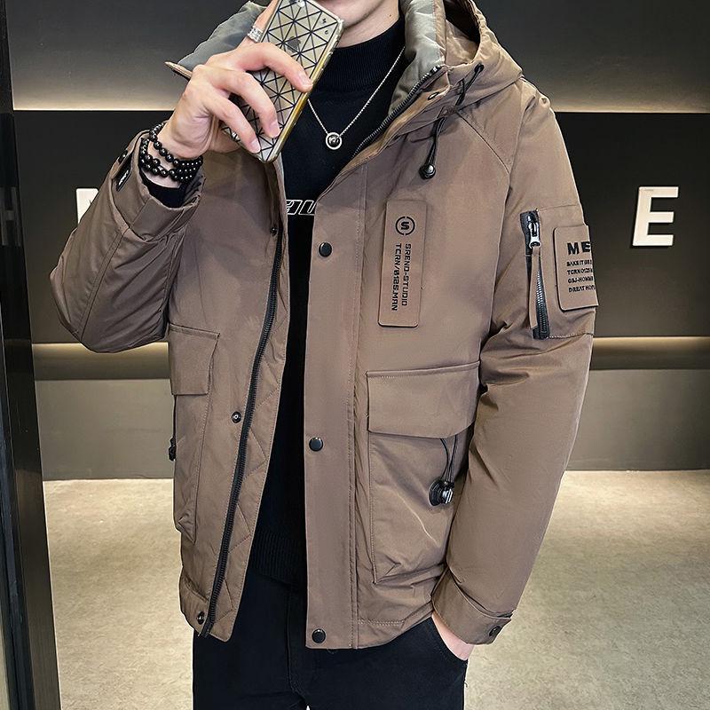 

Мужская теплая пуховая куртка средней длины с капюшоном - Поступление зима 2025 3XL